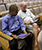 PMUG's Khürt Williams (PMUG Blog Master) and Dr. Mark Schulman (Program Director) using the iPad before the August 2010 meeting.