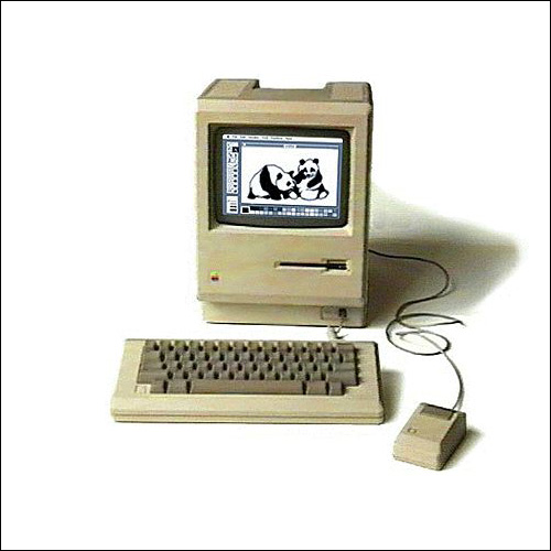 photo of the original Macintosh computer, introduced in 1984
