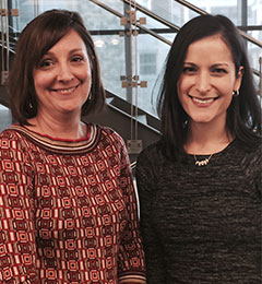 Janet Hauge (left) and Erica Bess (right) of the Princeton Public Library